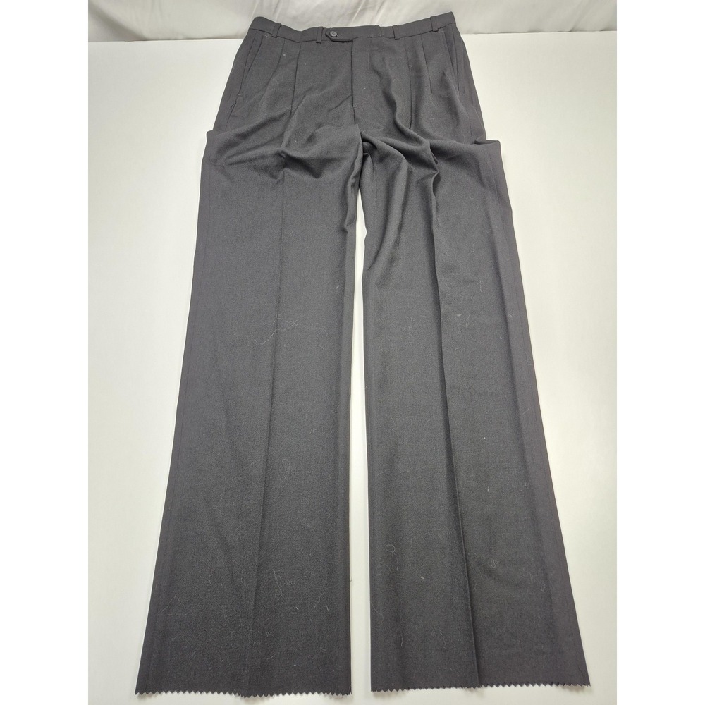 John Alexander Dress Pants Mens 38x36 Gray Wool Pleated Straight Unhemmed NWT